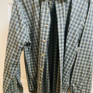 Classic Ralph Lauren Fit Plaid Stretch Poplin Shirt